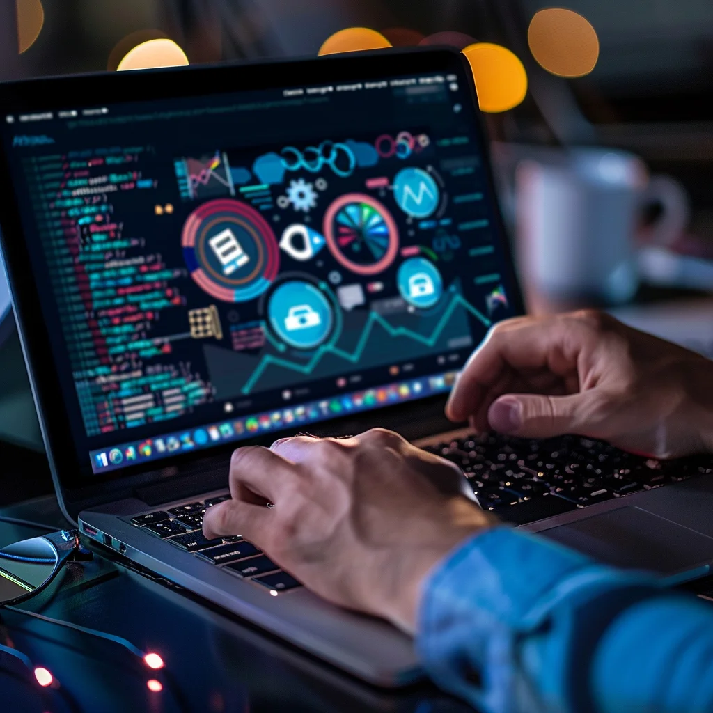 ordinateur plein de stratégies en marketing digital