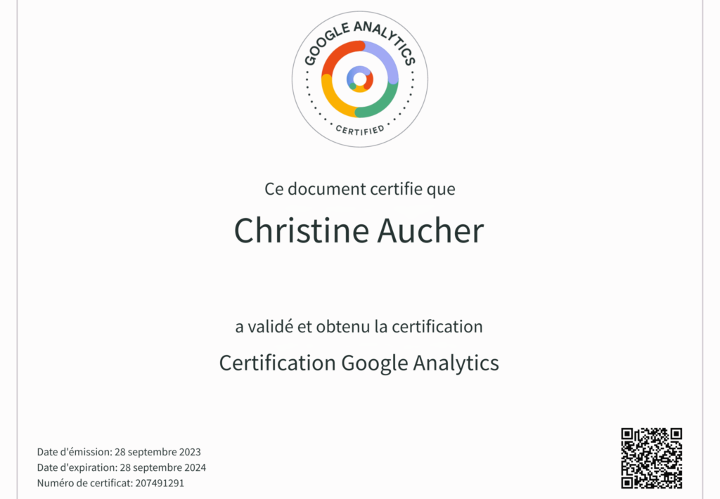 Certification Google Analytics GA4