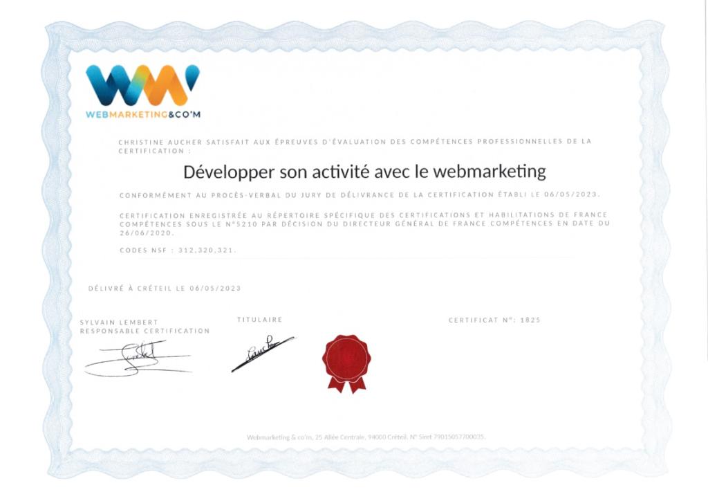 Certification Marketing et communication digitale